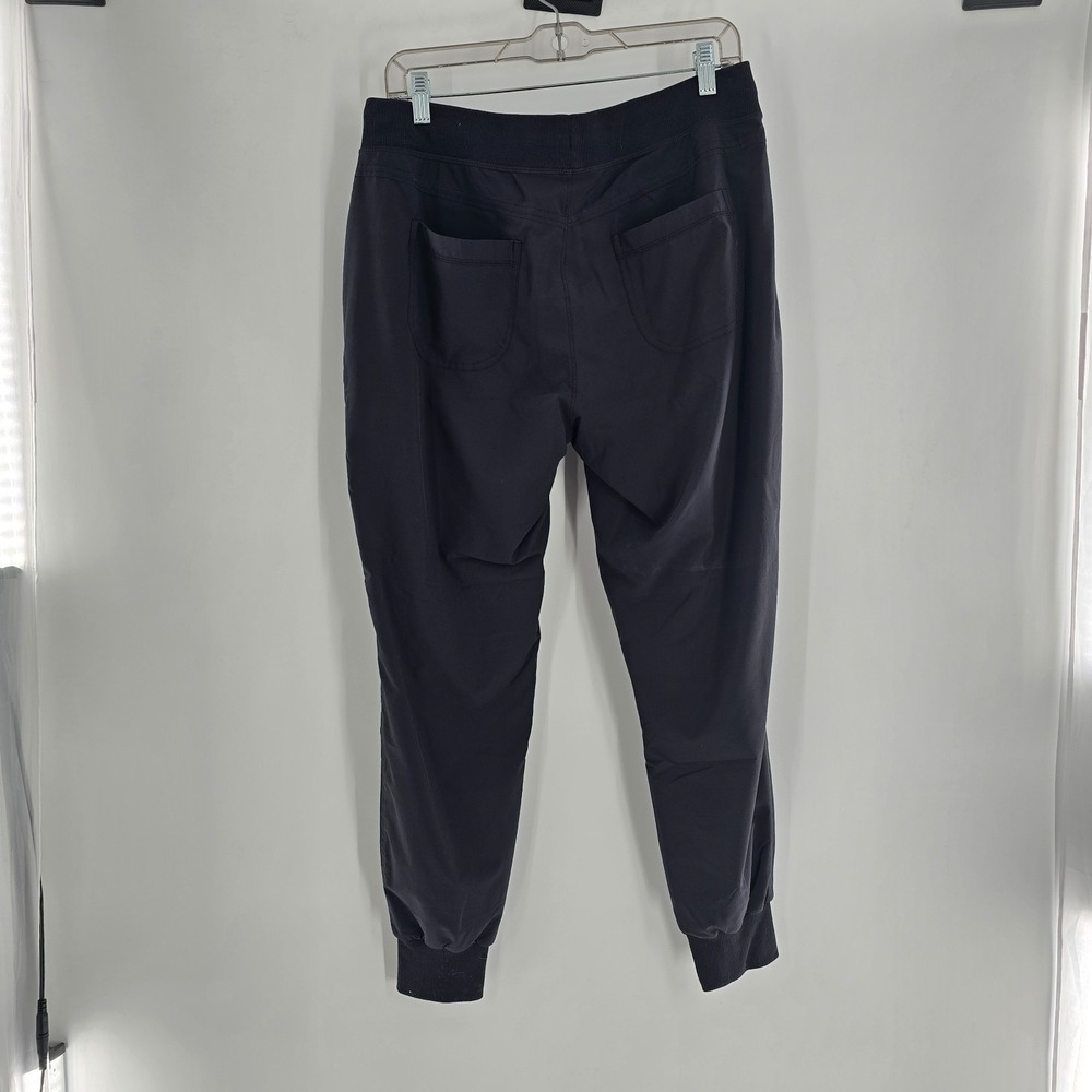 Athleta City Lined Jogger Pants Womens 8 Black Sweatpants Stretch Drawstring Gym - Picture 4 of 8